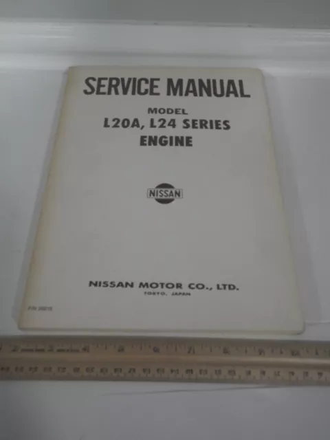 Vintage Service Manual NISSAN Motor Co Model L20A, L24 Engines Datsun 240Z 1970s