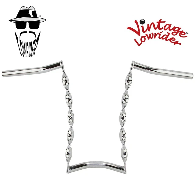 GENUINE VINTAGE LOWRIDER STEEL 15 RISE BICYCLE U HANDLEBAR 25.4MM IN