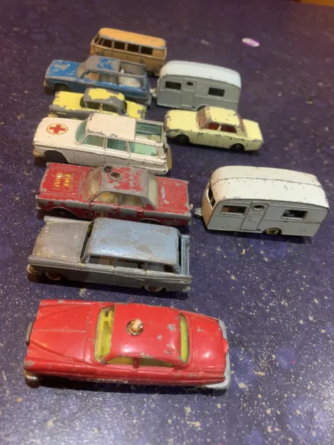 Vintage Lesney Husky Toy Cars Lot Of 10
