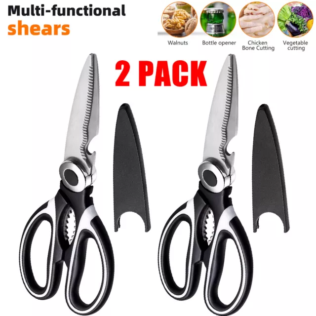 2 Pack Kitchen bone Scissor Kitchen Poultry Shears Stainless Steel Heavy Duty US