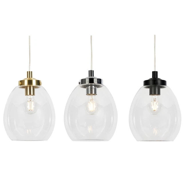Litecraft Quincy Deckenanhänger Badezimmer 1 Licht mit Glasschirm - 3 Farben