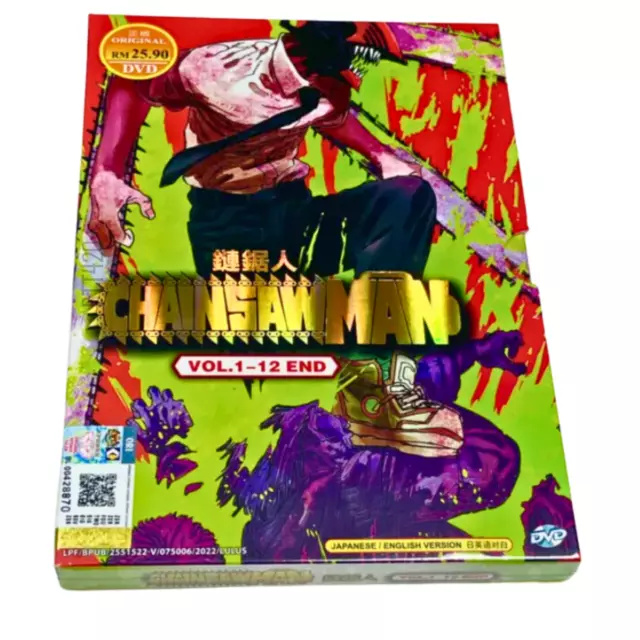 Chainsaw Man Episode 1-12End Japanese Anime DVD English Dub Region 0  Worldwide