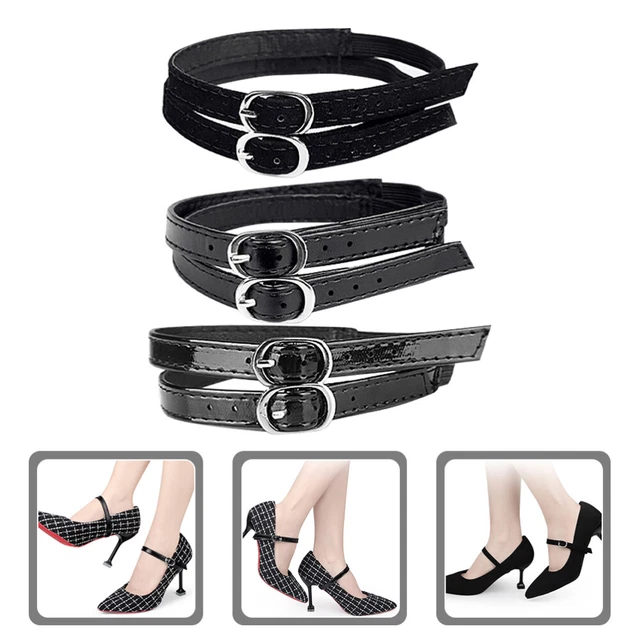 3 paia lacci da scarpe invisibili tacchi in metallo donna donna fascia tacco nero