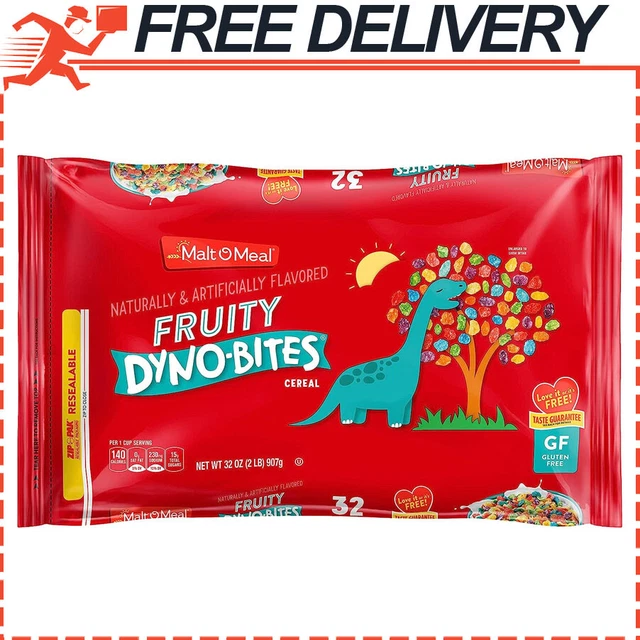MALTOMEAL FRUITY DYNO Bites Gluten Free Breakfast Cereal, Family Size
