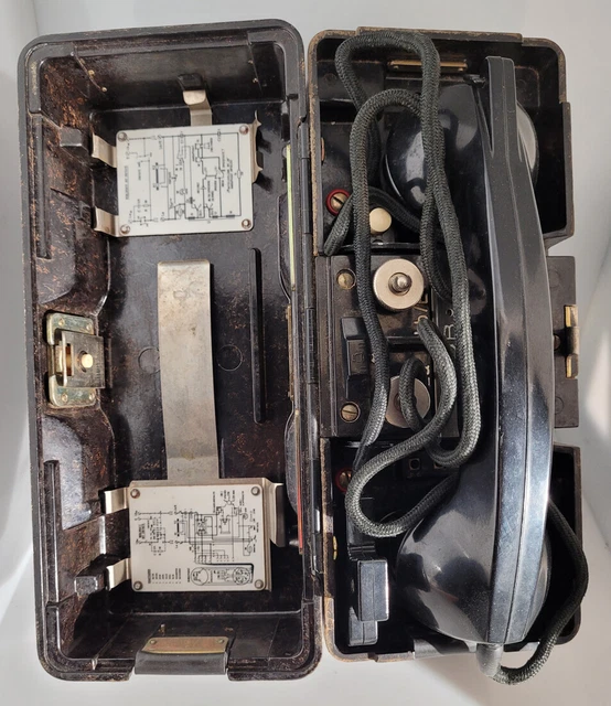 ALTES FELDTELEFON FELDFERNSPRECHER Standard Elektrik Lorenz Bakelite