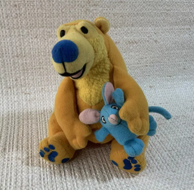 Vintage Mattel 5" Bear In The Big Blue House Plush with Tutter Mouse 1999