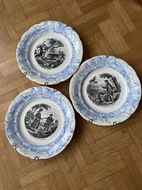 Assiettes Parlantes Choisy-le-Roi x 3