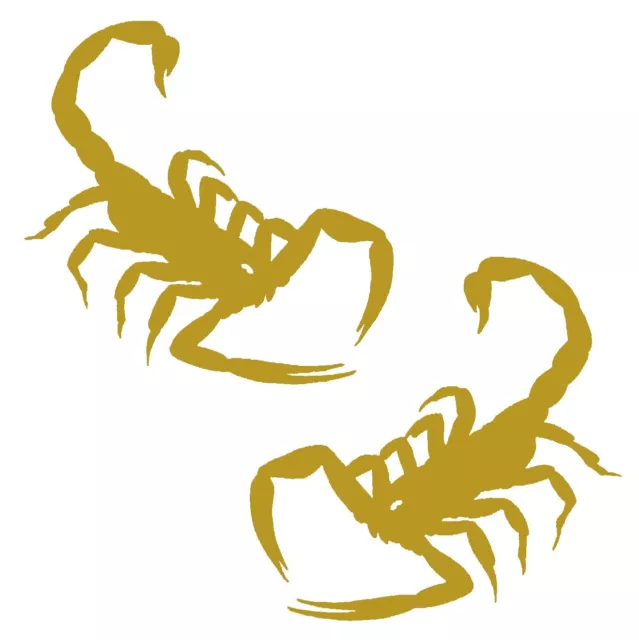 Scorpion Sticker - 2 Pack Scorpio Decal - Choose Color Size