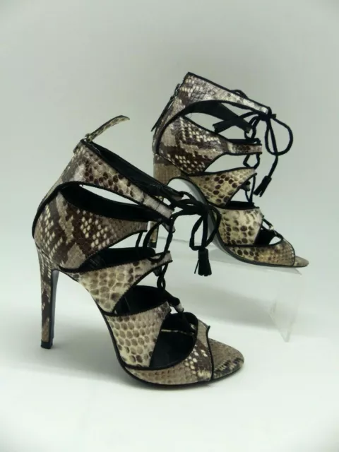Snakeskin lace up discount sandals