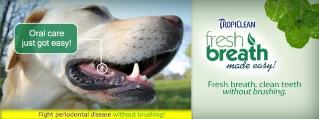 TROPICLEAN Instant Fresh Breath Foam 4.5 fl oz Dental Clean Pet Dog Cat Teeth 2