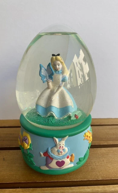 ALICE IN WONDERLAND Snow Globe Walt Disney Plays Melody Snowglobe ALICE IN WONDERLAND Snow Globe Walt Disney Plays Melody Snowglobe