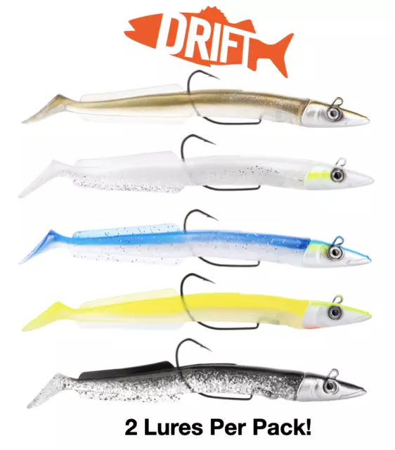 DRX Sandeel | 2 Lures Per Packet | 20g & 35g Weedless Bass Sea Fishing Lures