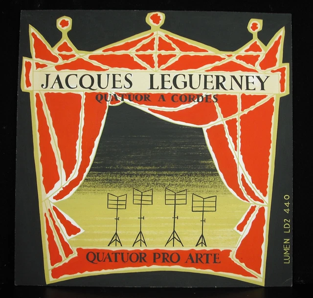 JACQUES LEGUERNEY QUATUOR à cordes pro arte dessin projet pochette