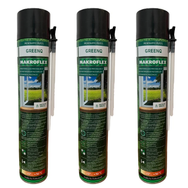 Henkel espuma de PU 3 x 750 ml espuma de construcción espuma de montaje espuma de pozo interior y exterior
