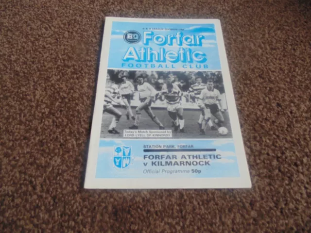 Forfar Athletic v Kilmarnock, 1990/91