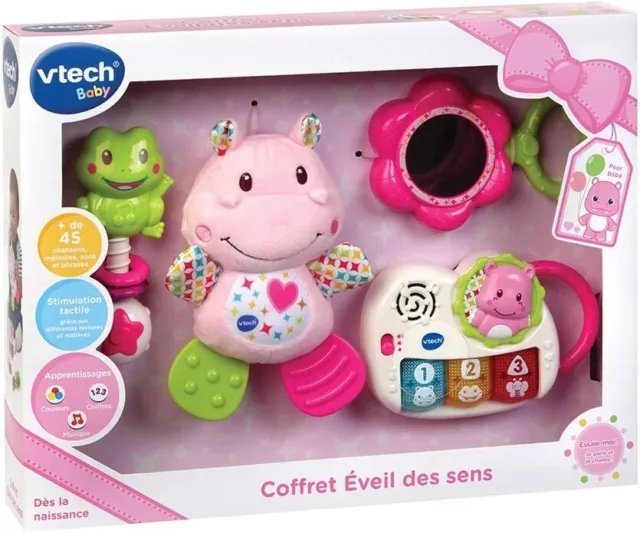 VTech  | Coffret Naissance Rose - Eveil des sens | Idéal Cadeau Naissance | Neuf