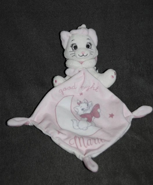 Doudou Chat Marie  Mouchoir DISNEY NICOTOY Les Aristochats Good Night Rose TTBE