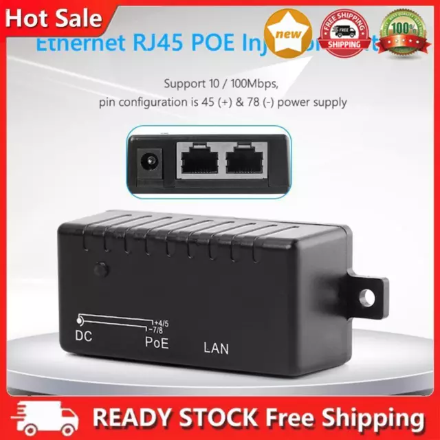 100Mbps POE Injector Splitter for IP Camera POE Wall Adapter Module Accessories