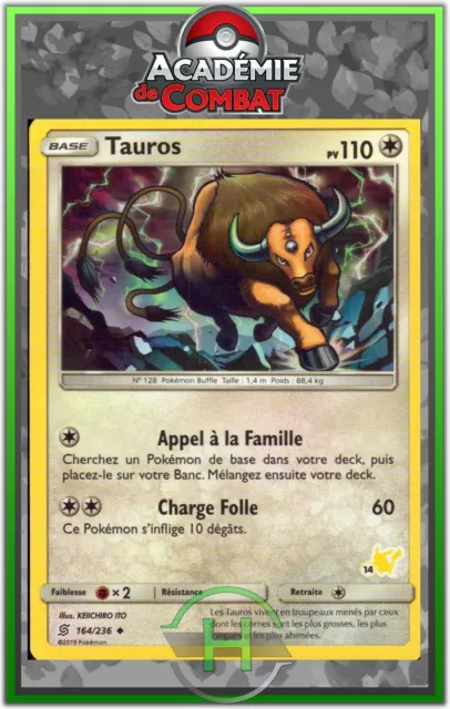 Tauros - SL00:Académie de Combat - 164/236 - Carte Pokémon Française Neuve