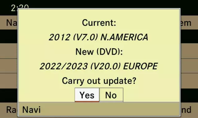 Mercedes COMAND NTG 4.5 4.7 Europa V20 2022/2023 Sat Navy Karte Update und Lizenz