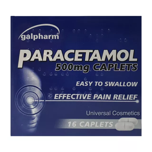 16 Headache Migraine Back Pain Relief Painkillers 500mg Caplets Paracetmol-MAX 2