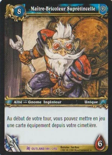 Maitre-Bricoleur Suprétincelle #144 EPIC / Outland FR Warcraft TCG