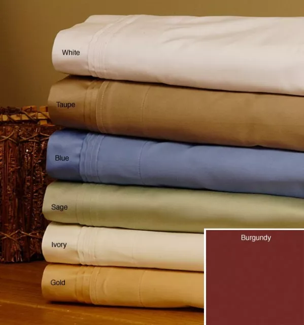 Fitted Sheet with 2 Pillow Cases 1000 TC Egyptian Cotton With Extra Deep Pocket