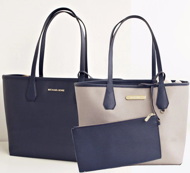 MICHAEL KORS SAC a Main Candy LG Reversible Pochette Bleu Marine Perle Gris Neuf EUR 114 45 PicClick FR