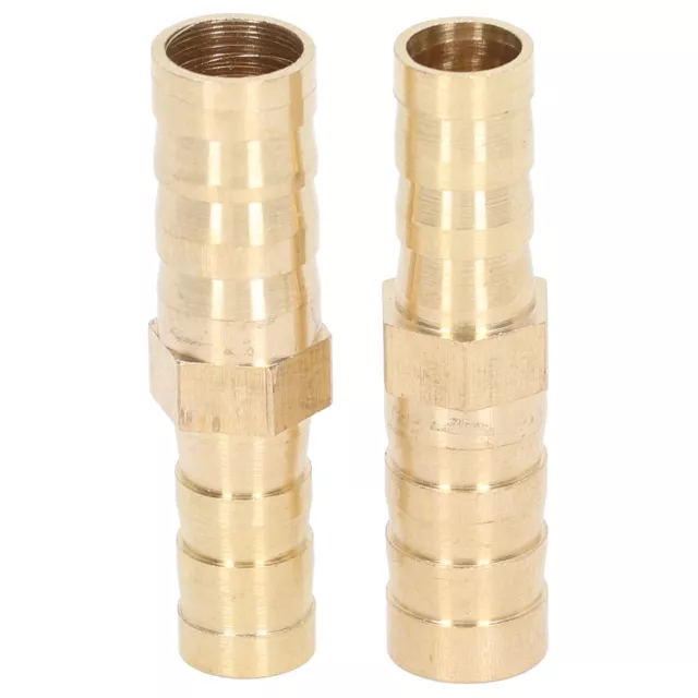 2Pcs Barbed Fitting Splicer Brass Hose Barb Reducer Hex Reducing Barbed Conn GFL