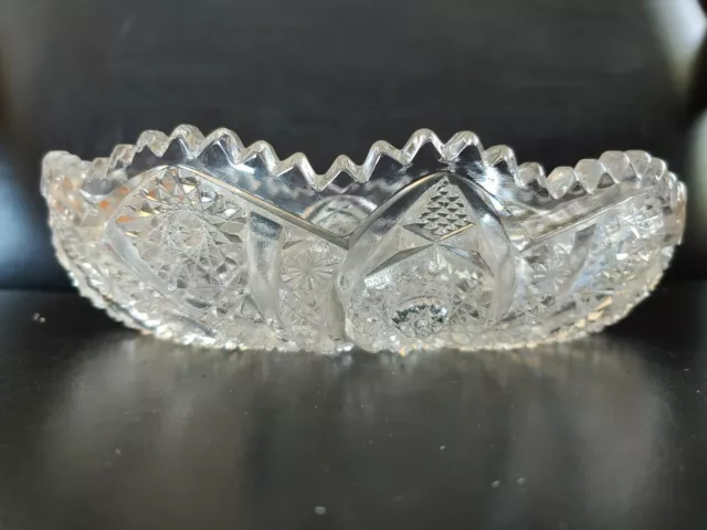 McKee Vintage Glass divided oval bowl relish dish - candy, nuts, olives, more 3