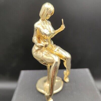 Solid Brass Hot Bar Girl Statue Beauty Model Big Ass Artwork Decor