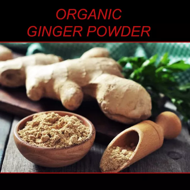 GINGER POWDER ORGANIC 100% Pure &Natural PREMIUM No Fillers 25g to 5kg FREE POST