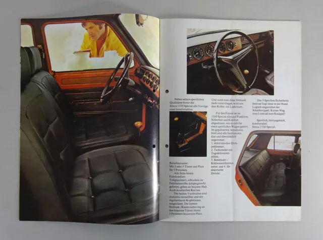 Brochure / brochure Simca 1100 special / LS / GLS / tourism stand 09/1971 3