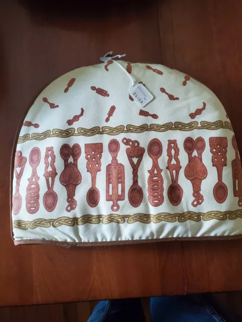 WELSH LOVE SPOONS Tea Cosy For 6- 10 Cup Teapot  Purchased In Wales 2 Parts