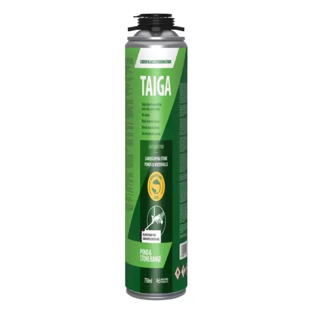 TAIGA Black Landscape Pond & Waterfall Expanding Foam 750ml - Gun Grade