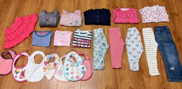 Baby Girl 9-12 Months Clothes Bundle X21 Items Next TU George Disney F&F