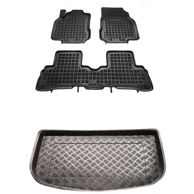RX18151029-1 Jeu de tapis de coffre en PE et de tapis de sol pour Nissan CUBE II