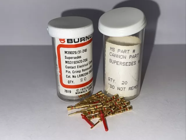 Military Connector NOS MILSPEC GOLD Pins M39029/31-240 Qty 20 2