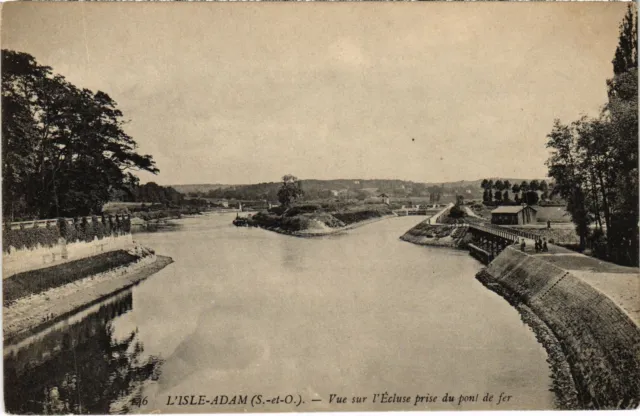 CPA Isle-Adam Vue sur L'Ecluse prise du pont de fer FRANCE (1330219)