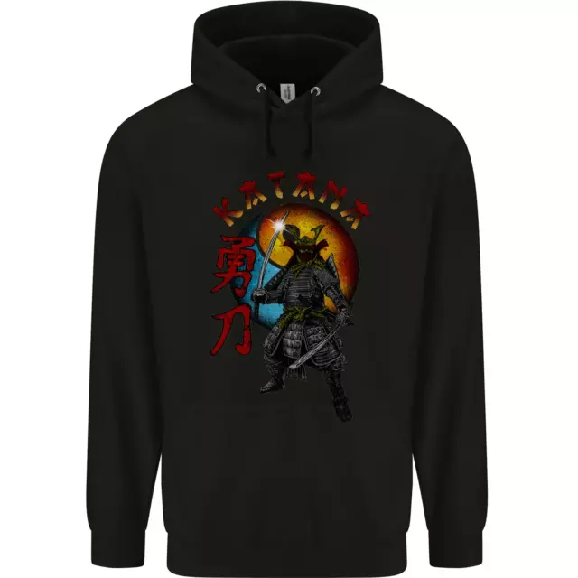 Kanata Japanese Warrior Samurai MMA Mens 80% Felpa con cappuccio in cotone