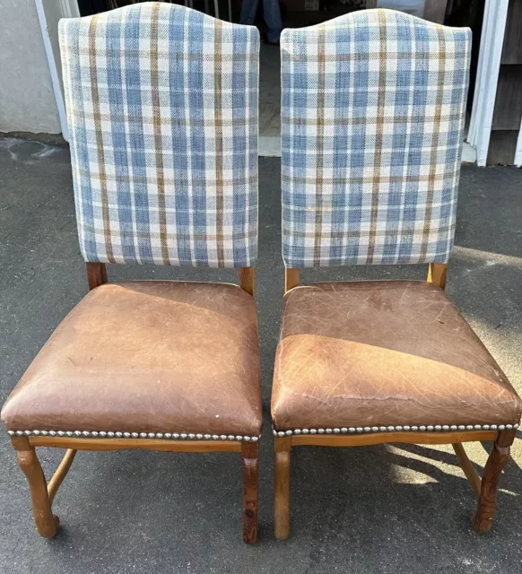 Ralph Lauren for Henredon one pair of Louis XIV high back dining chairs