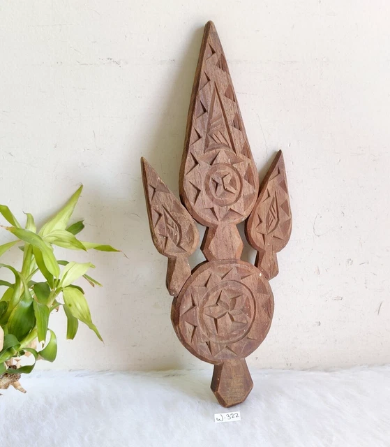 Vintage Handcrafted Wooden Wall Decorative Collectible Props W322