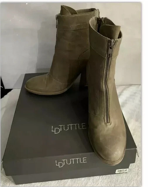 LD Tuttle Balance Soft Taupe Leather Ankle Double Zip Ankle Boots Sz. 39/US 8.5M LD Tuttle Balance Soft Taupe Leather Ankle Double Zip Ankle Boots Sz. 39/US 8.5M