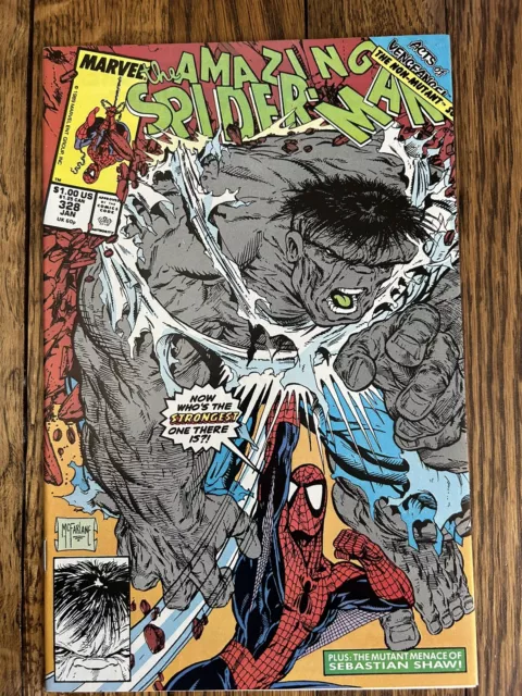The Amazing Spider-Man #328 1990 Marvel Comics Hulk Todd McFarlane NM