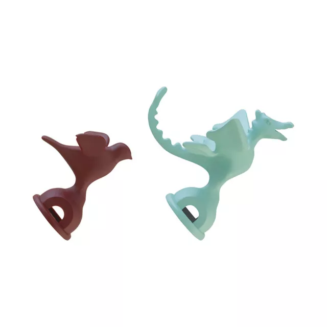 Alessi Set of 2 Bird & Dragon Shape Kettle Whistles MGWHS2 Michael Graves