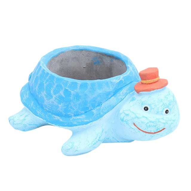 Turtle Statue Small Plant Containers Ceramic Flower Pot Cartoon