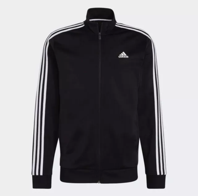 NEW Adidas Essentials Warm-Up 3-Stripes Track Jacket Men's medium M Black White