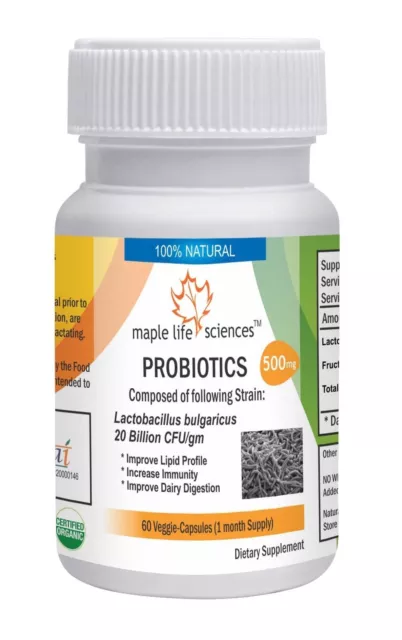 Probiotic blend of Lactobacillus bulgaricus 20 Billion CFU/GRAM Capsules 17