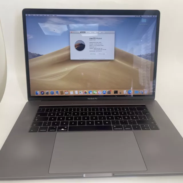 Apple MacBook Pro CTO 15,4" 2,9 GHz unità di memoria a stato solido Intel Core i7 [fine 2016] 512 GB taglia spazio