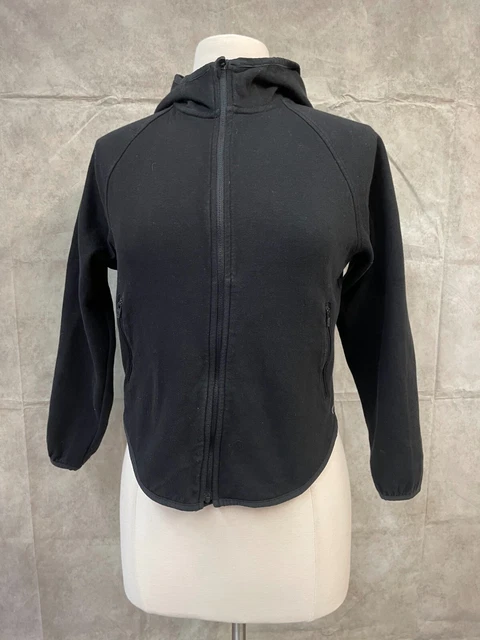 Gap Fit Dry Girls Black Zipper Front Hoodie Size XXL (14-16)